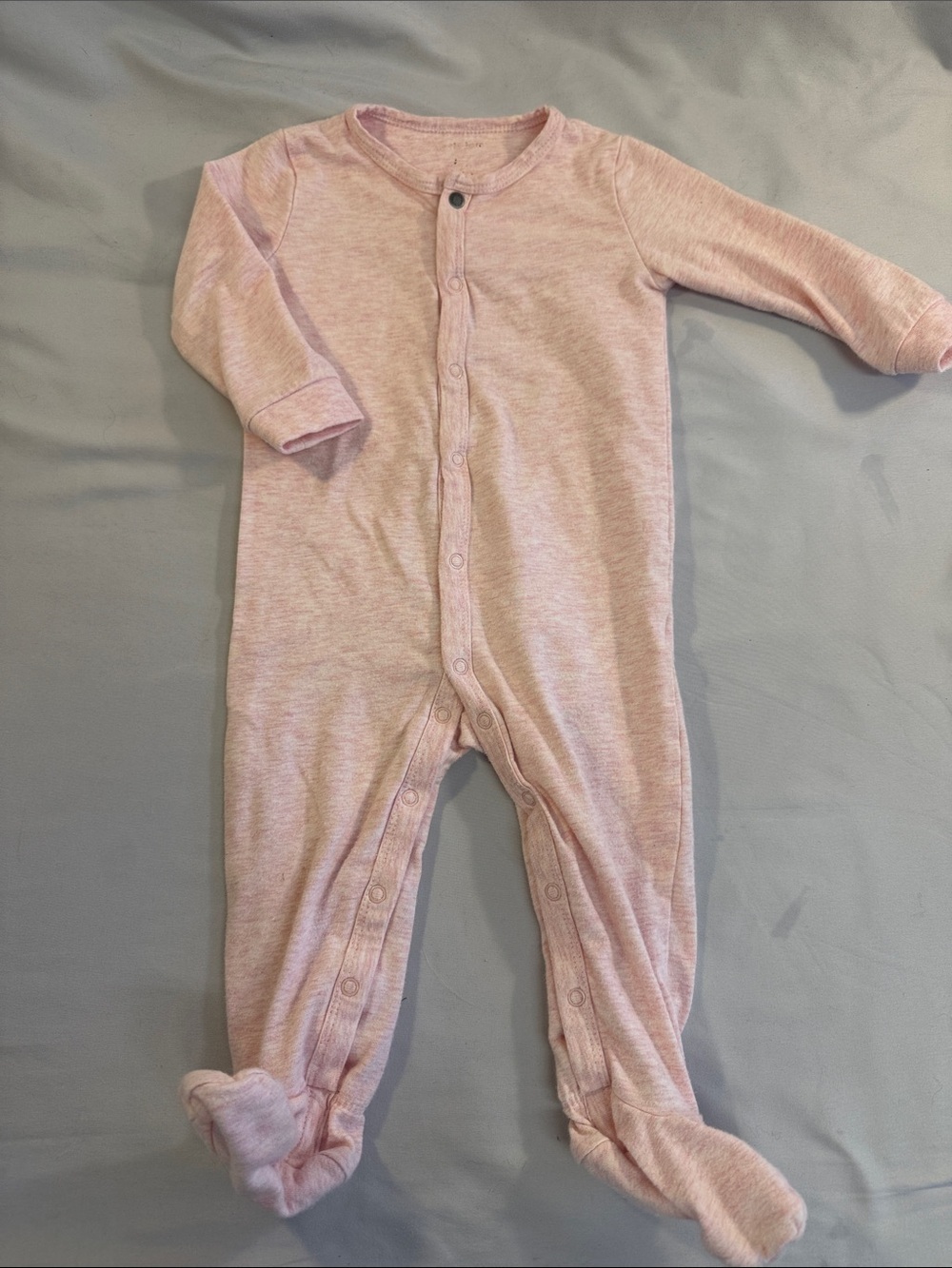 Petit Lem Soft Pink Footed One-Piece Romper